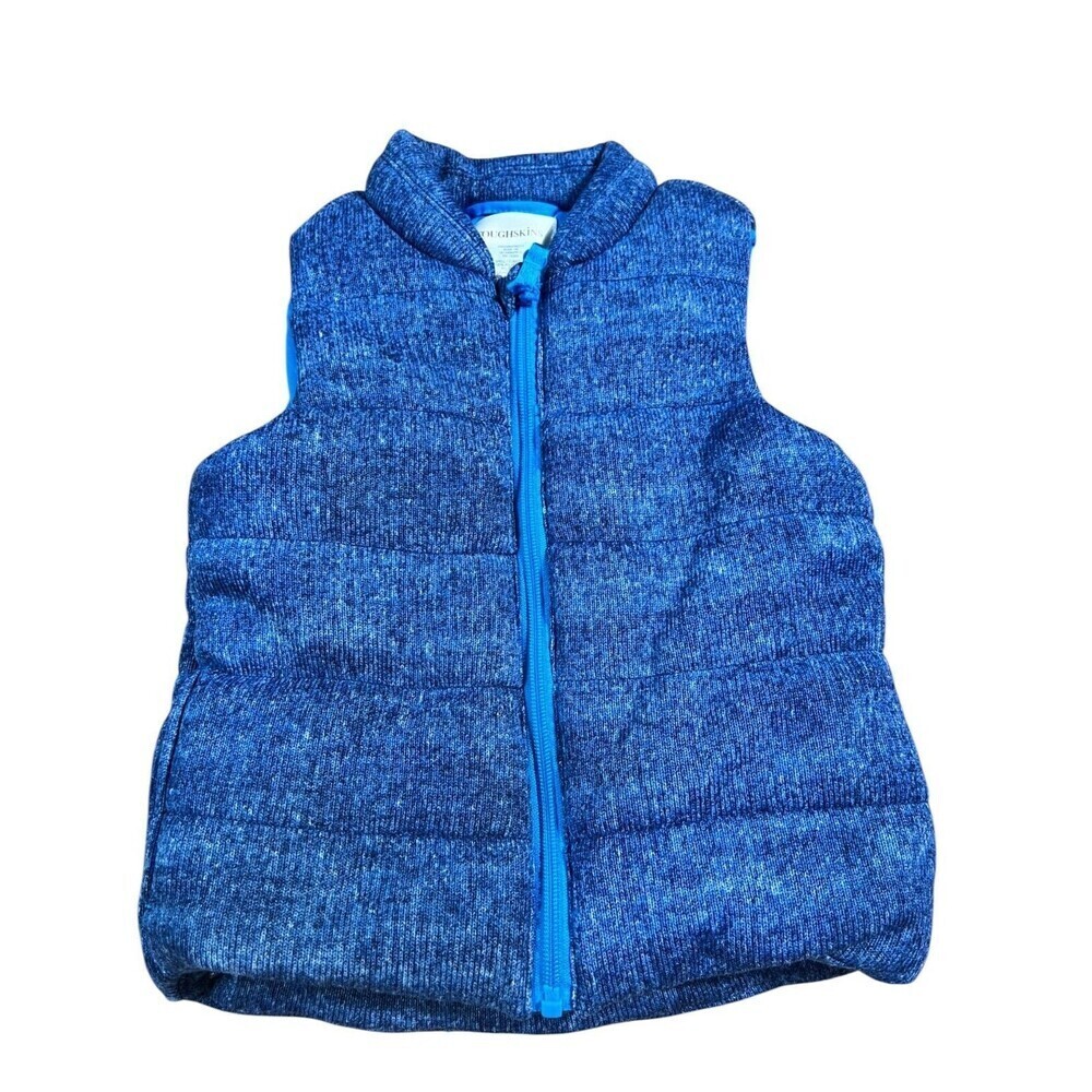 Toughskins Kids Full Zip Puffer Vest Jacket Boys Size 3T Quilted Winter Warmth